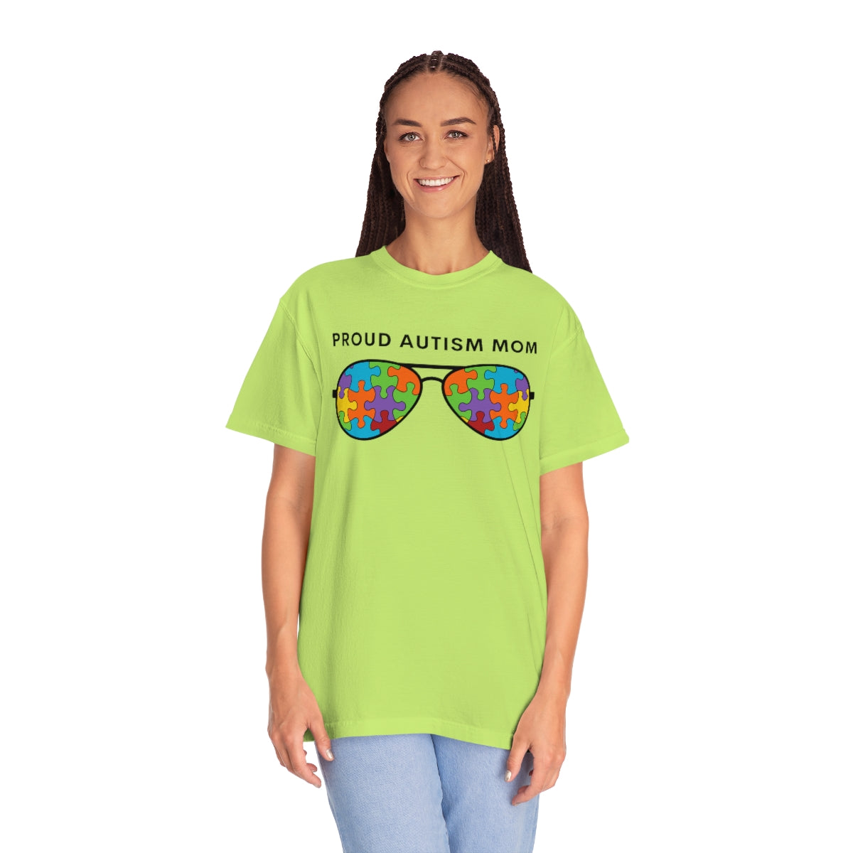 Proud Autism Mom Sunglasses Puzzle Pieces Autism Awareness Tshirt