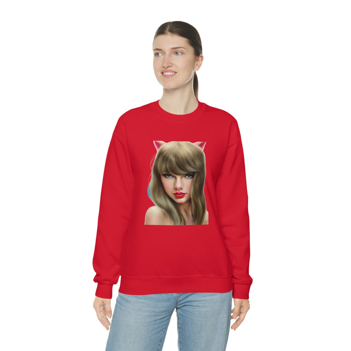 Taylor Swift Cat Ears T Swift Taylor Swift Merch Fan Swifty Gift Crewneck Sweatshirt