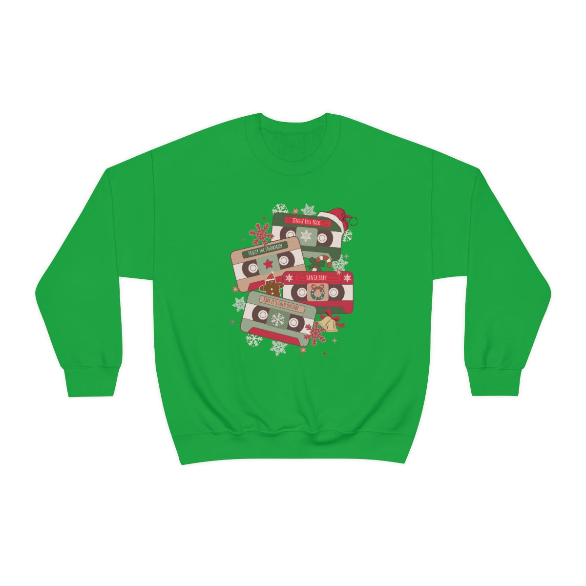 Retro Cassette Christmas Music Sweatshirt