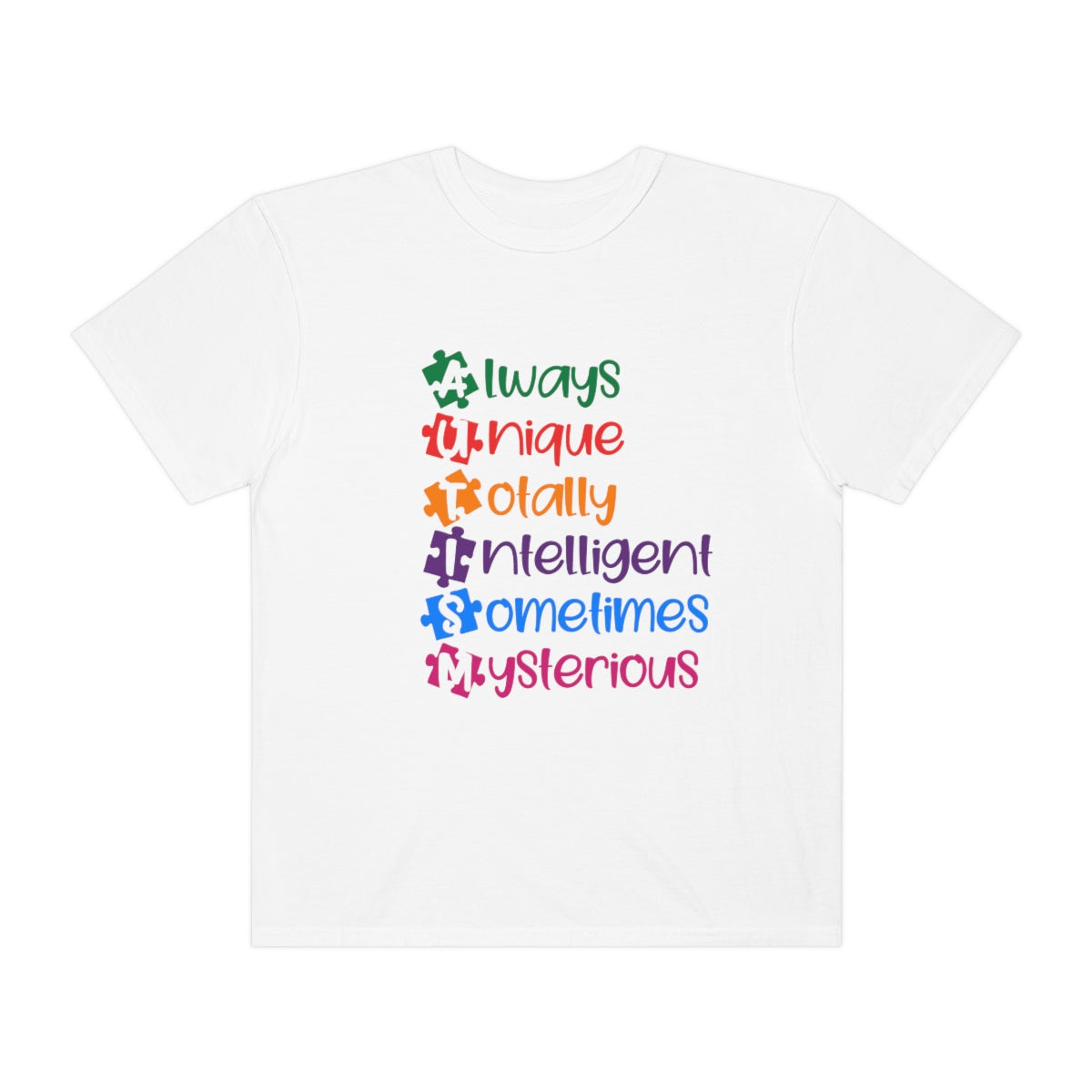 Autism Awareness Kind Words Puzzle Pieces Tshirt