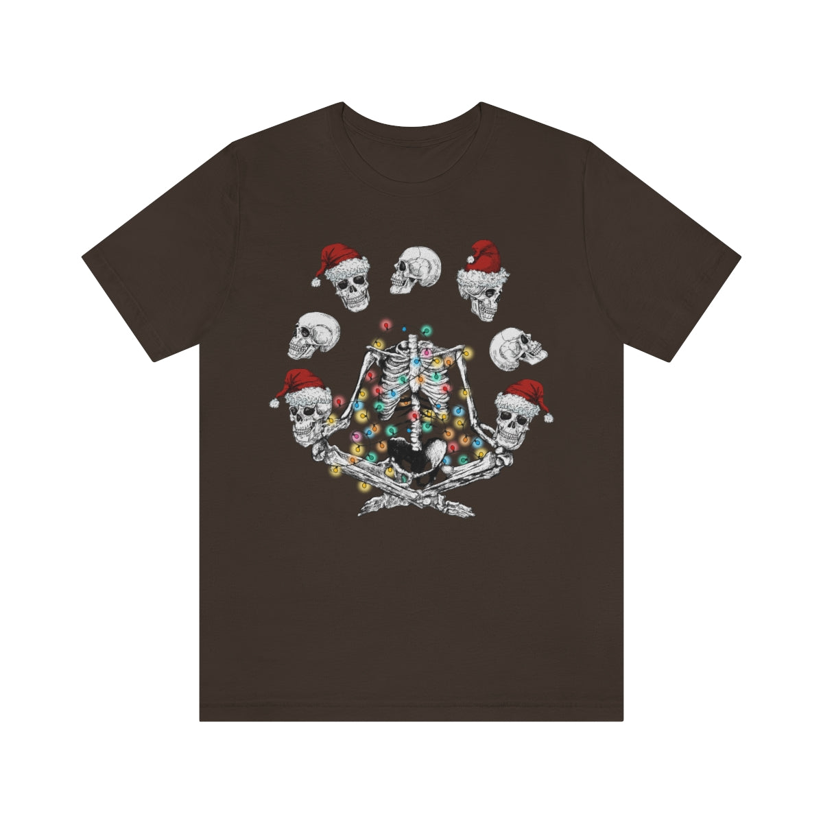 Yoga Skeleton Juggling Heads Christmas Tshirt