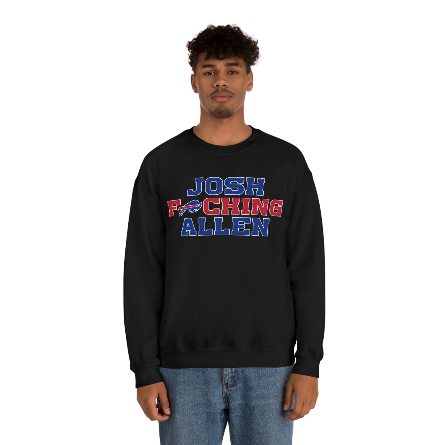 Josh Freaking Allen Bills Mafia #17 Buffalo Bills Football Crewneck Sweatshirt