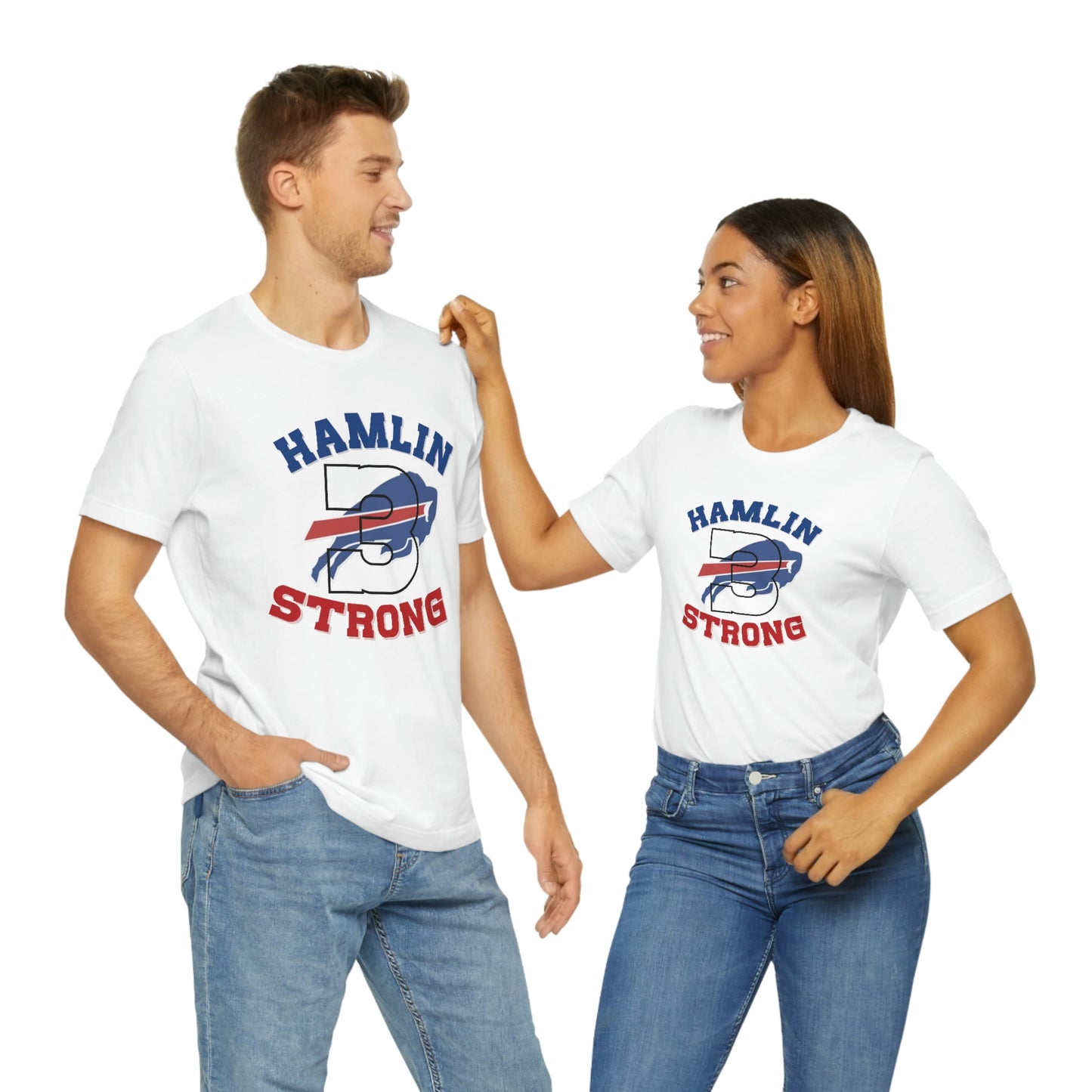 #3 Hamlin Strong Damar Hamlin Buffalo Bills Logo Hamlin Supporter Unisex Jersey Short Sleeve Tee