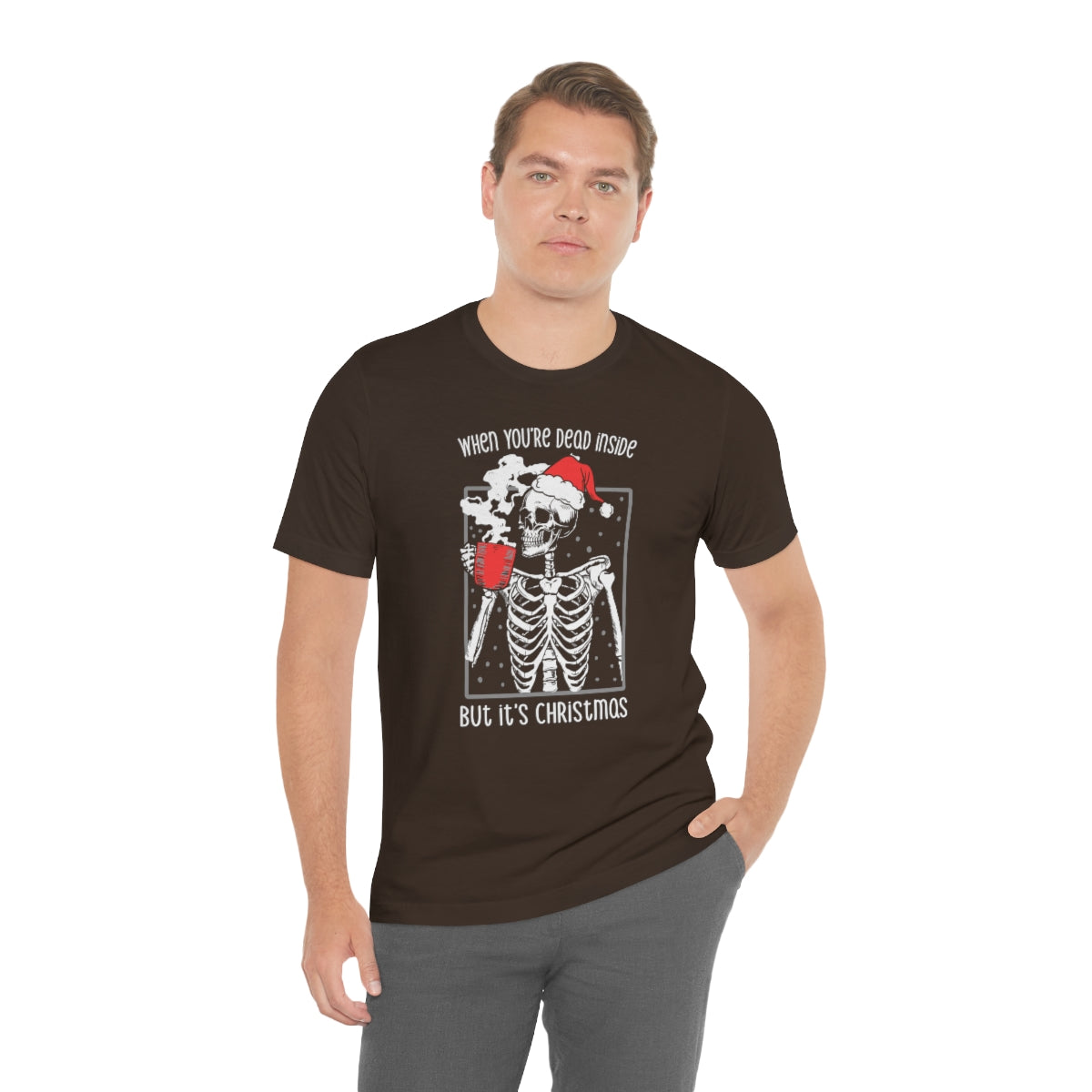 When You're Dead Inside Skeleton Christmas Tshirt