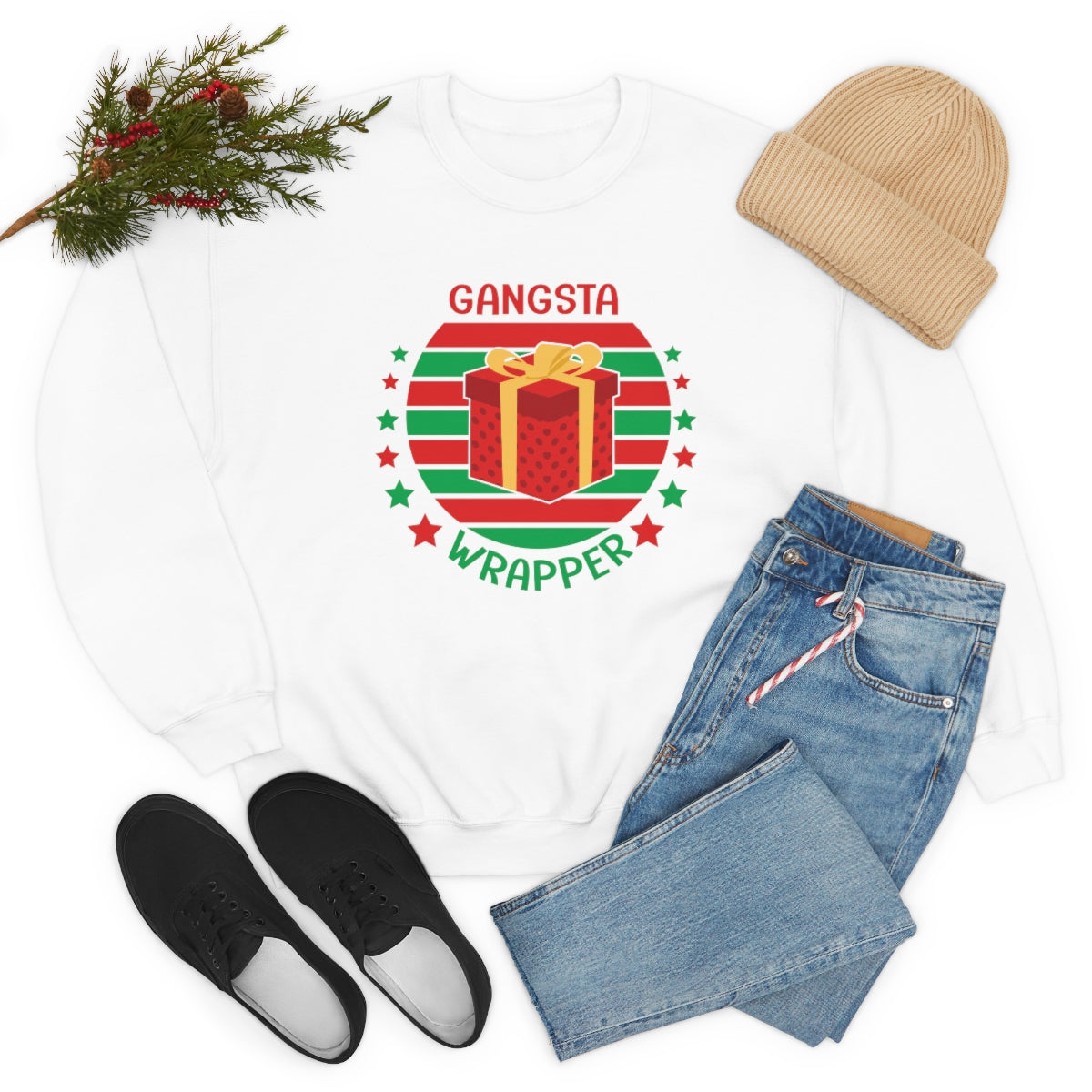 Gangsta Wrapper Cute Funny Christmas Sweatshirt