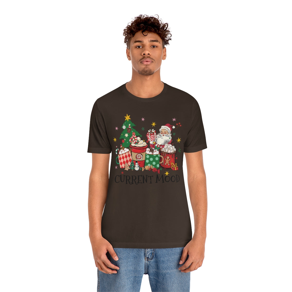 Current Mood Retro Christmas Santa Tshirt