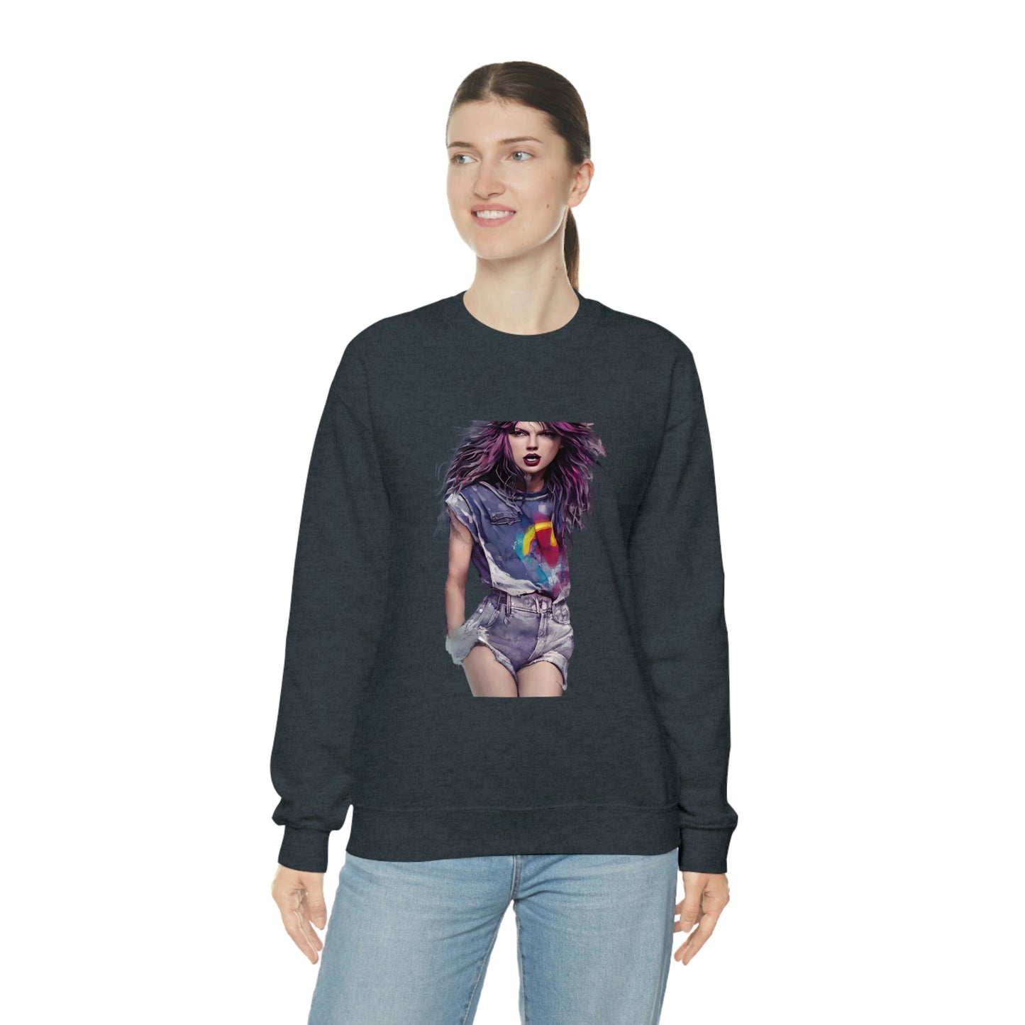 Punk Taylor Swift Rocking T Swift Taylor Swift Merch Fan Swifty Gift Crewneck Sweatshirt