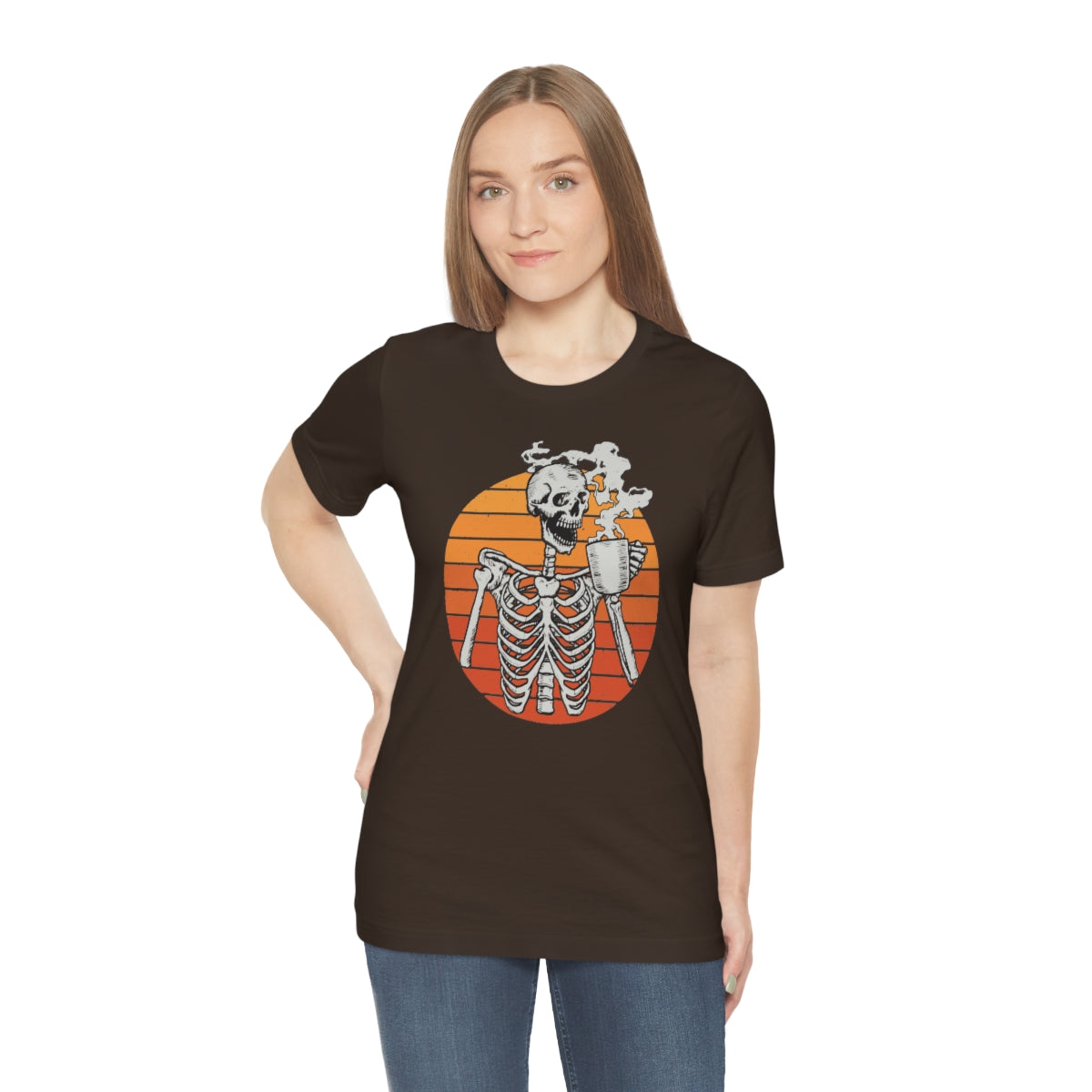 Dead Inside but Caffeinated Skeleton Halloween TShirt