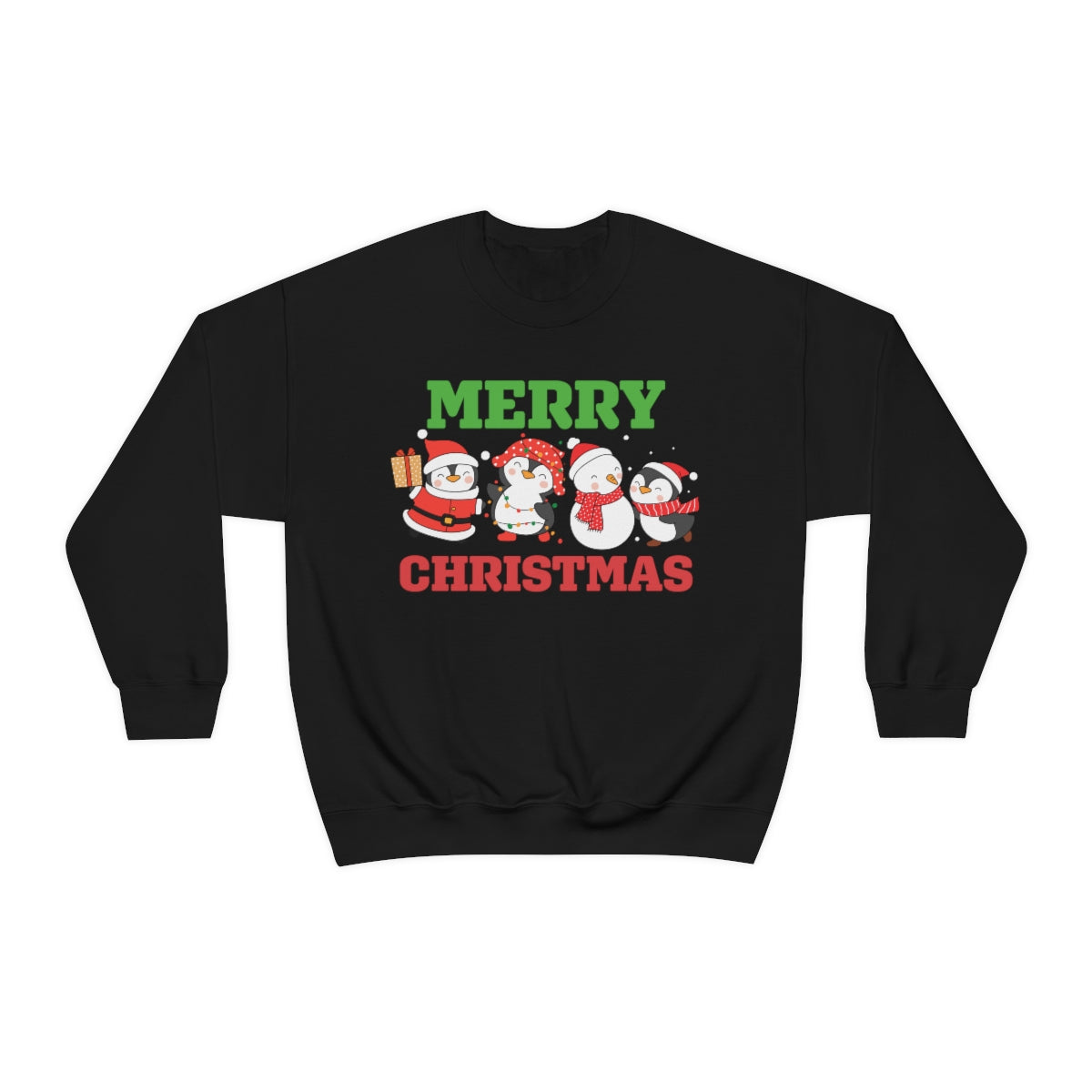 Merry Christmas Cute Penguins Xmas Holiday Sweatshirt