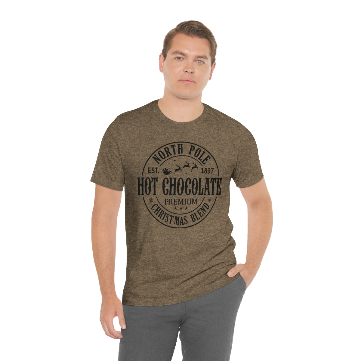 North Pole Premium Hot Chocolate Christmas Holiday Tshirt