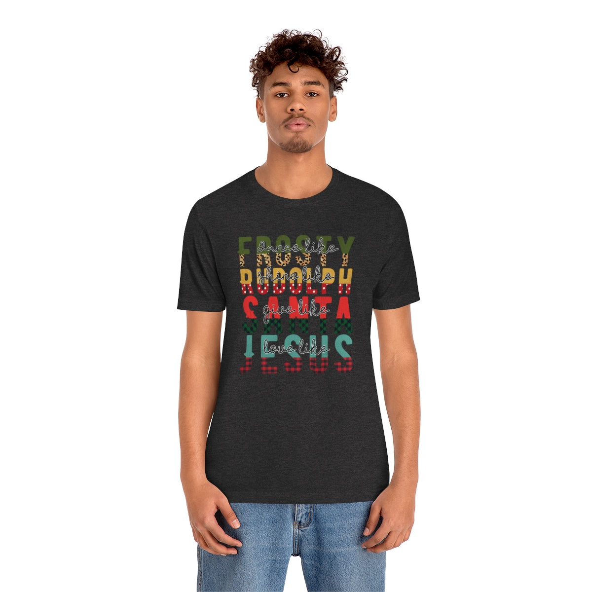 Frosty Rudolph Santa Jesus Christmas Tshirt