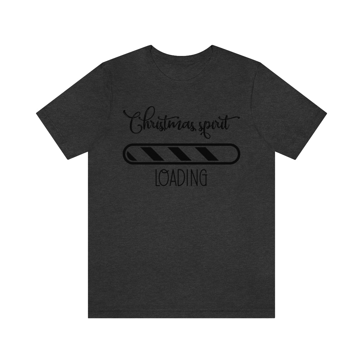 Christmas Spirit Loading Black Tshirt