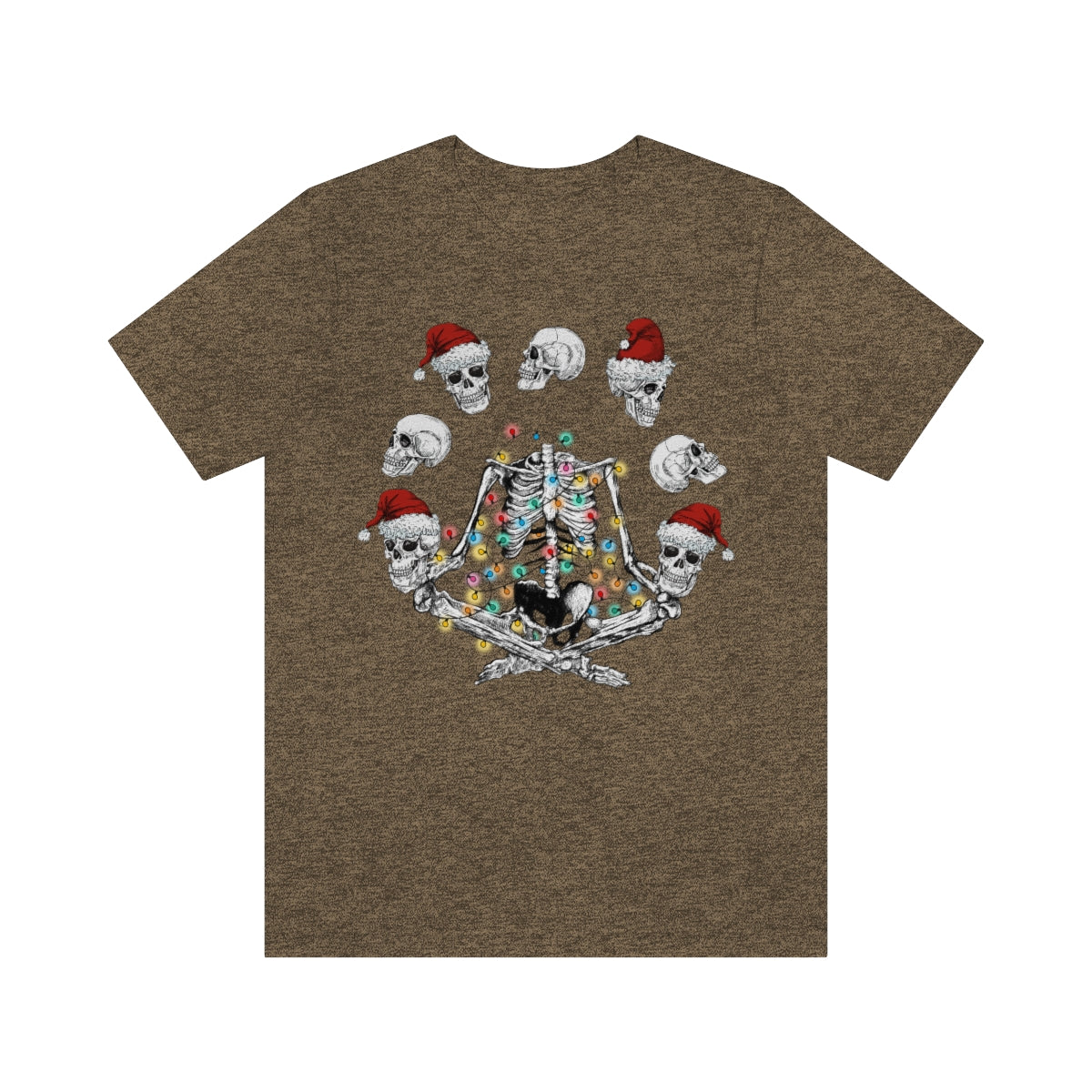 Yoga Skeleton Juggling Heads Christmas Tshirt