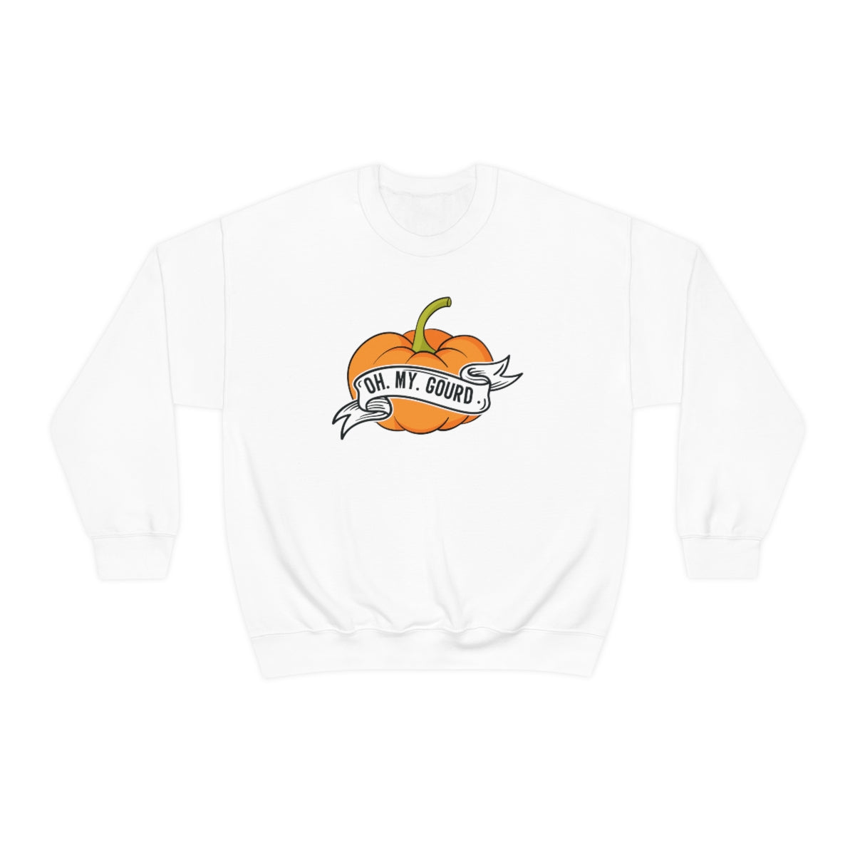 Oh My Gourd! Thanksgiving Pumpkin Sweatshirt Design on Unisex Heavy Blend™ Crewneck Sweatshirt