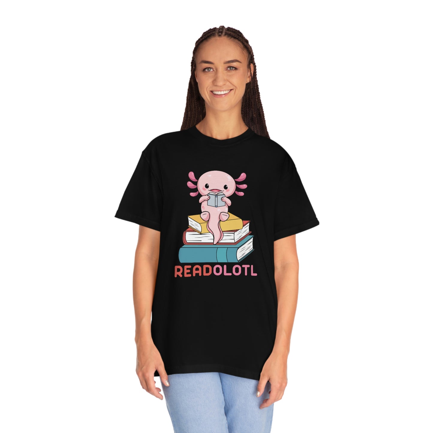 "Readolotl" Axolotl Reading Books Tshirt