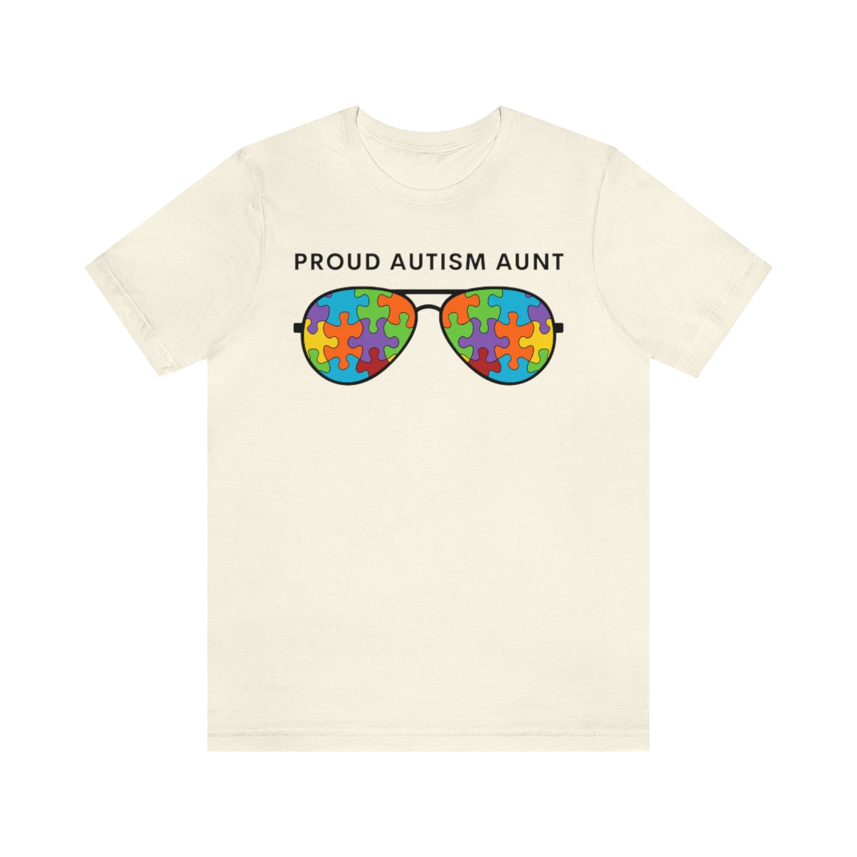 Proud Autism Aunt Sunglasses Tshirt