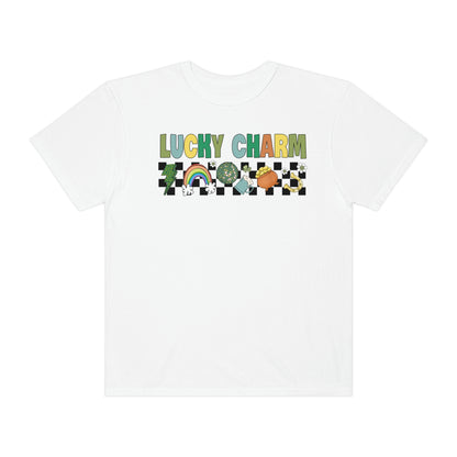 Lucky Charm Vintage Retro Checkers St. Pattys Day Tshirt