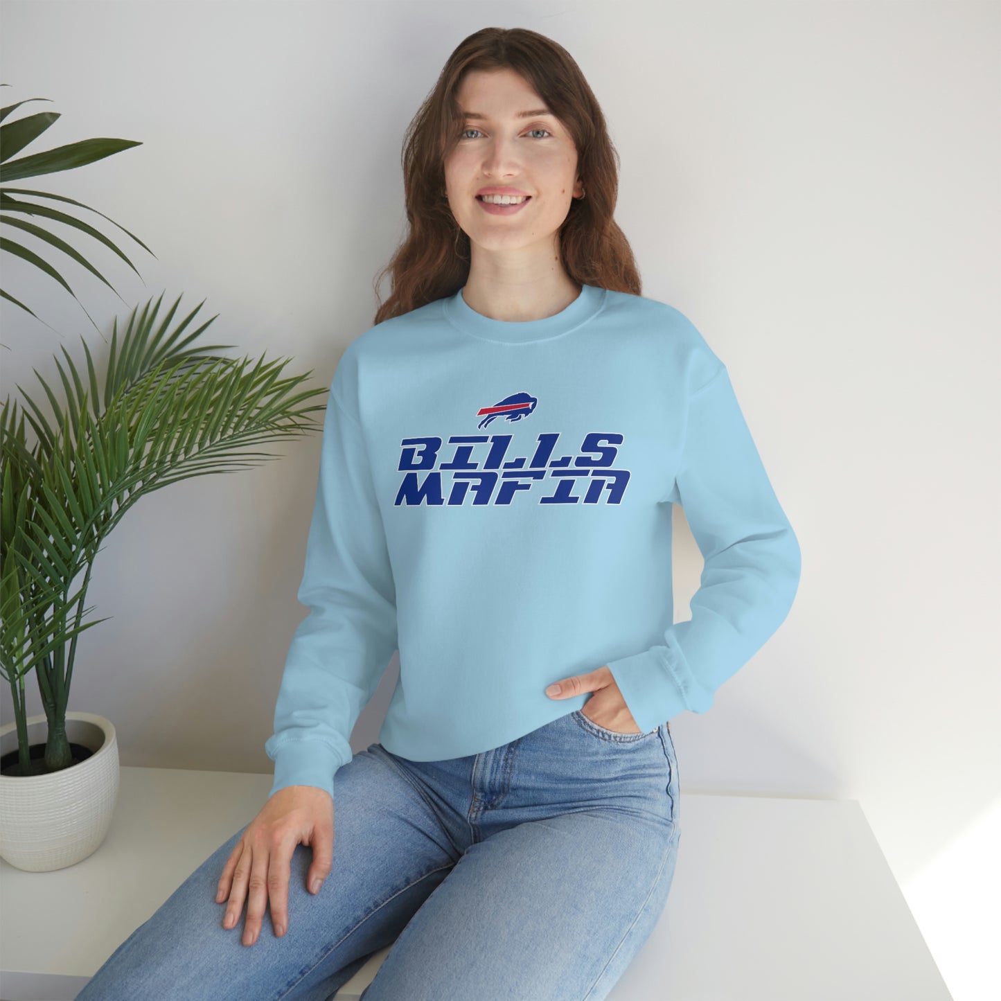 Buffalo Bills Football Bills Mafia NFL Redzone Font Crewneck Sweatshirt