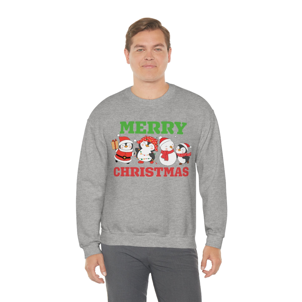 Merry Christmas Cute Penguins Xmas Holiday Sweatshirt