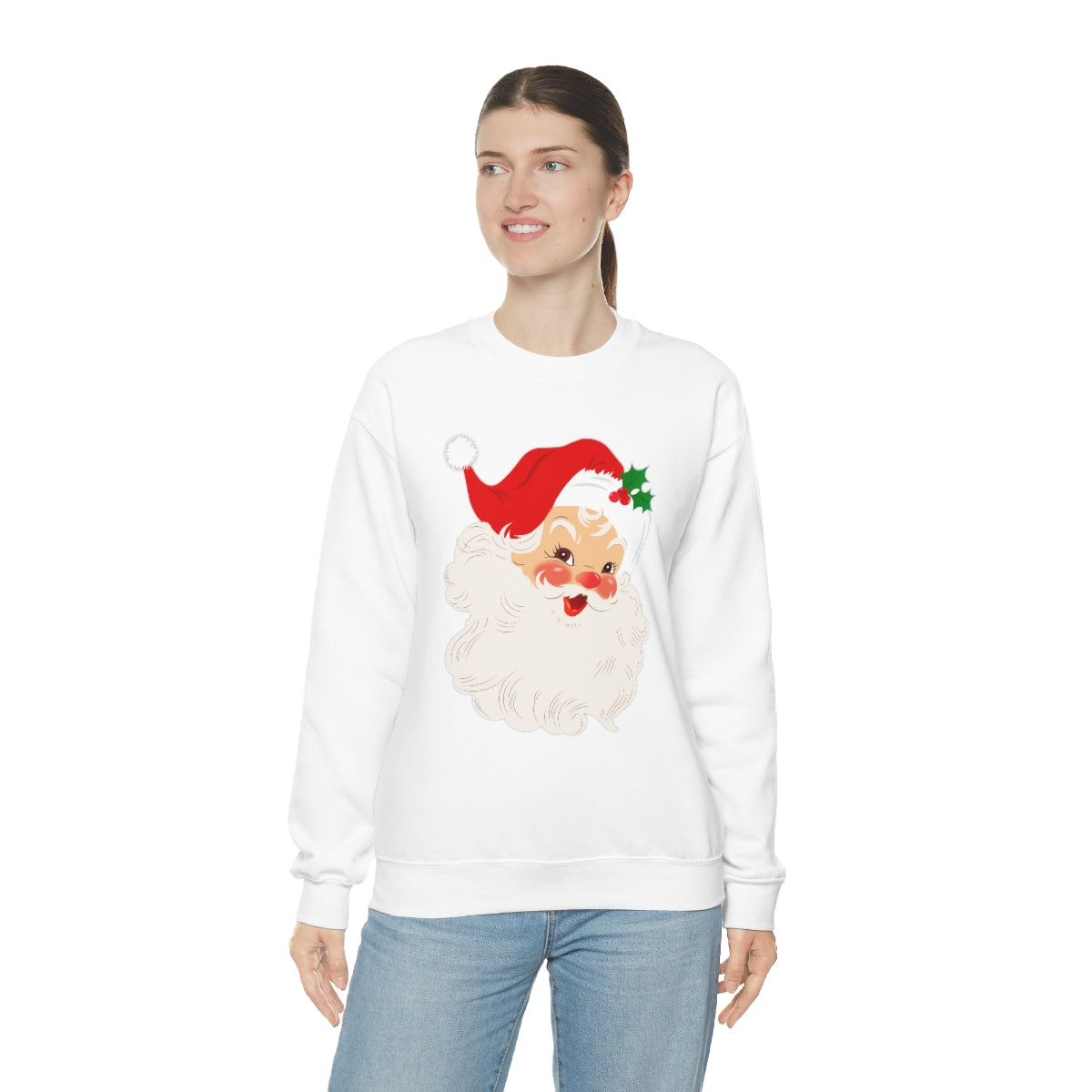 Cute Retro Vintage Classic Santa Kris Kringle Christmas Sweatshirt