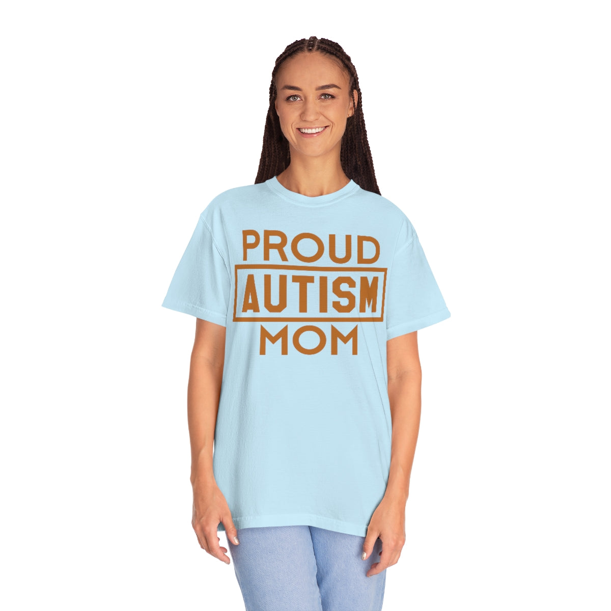 Proud Autism Mom Bold Letters Autism Awareness Tshirt