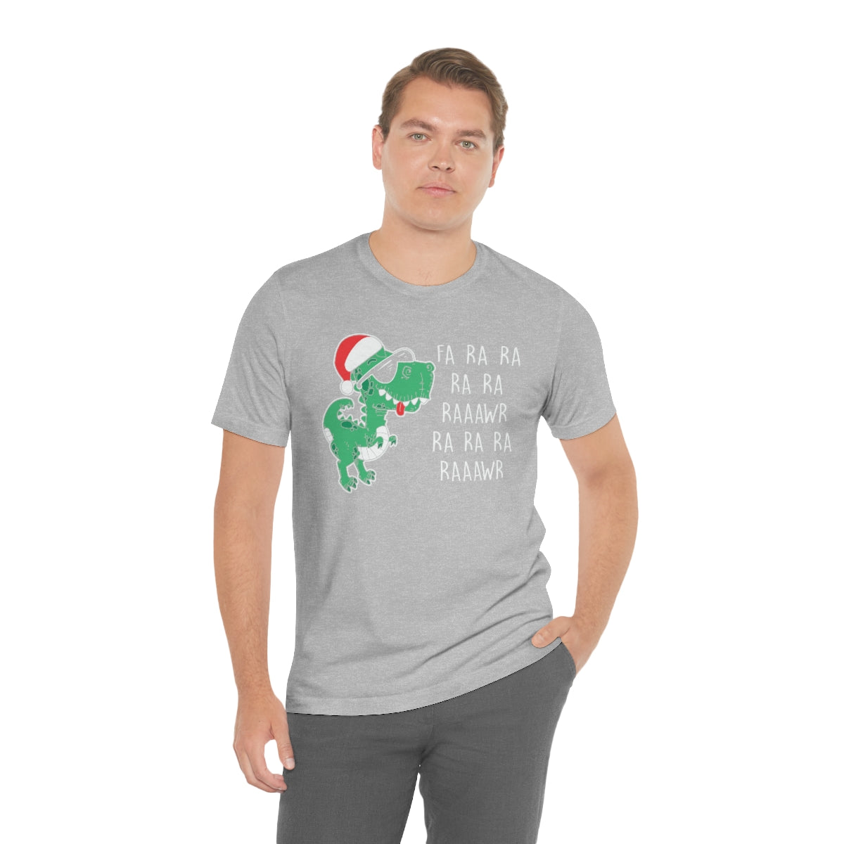 Fa Ra Ra Ra Ra Rawr Cute Dino Christmas Funny Tshirt