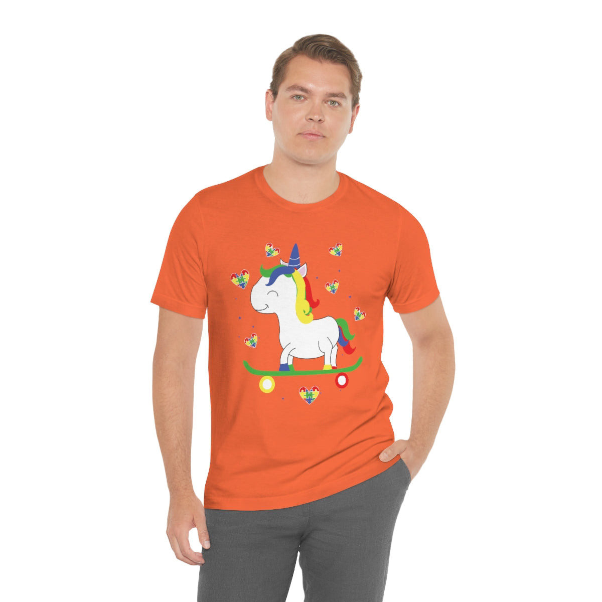 Cute Skateboarding Unicorn Autism Awareness Tshirt