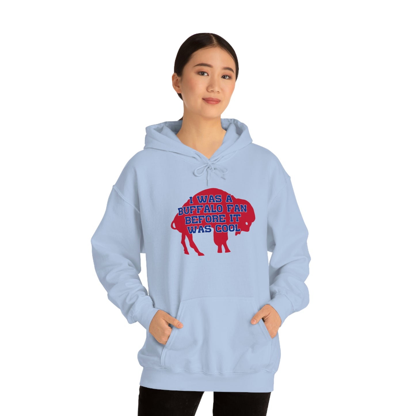 I Was a Buffalo Fan Before it was Cool Retro Red Logo Bills Mafia Football Hooded Sweatshirt