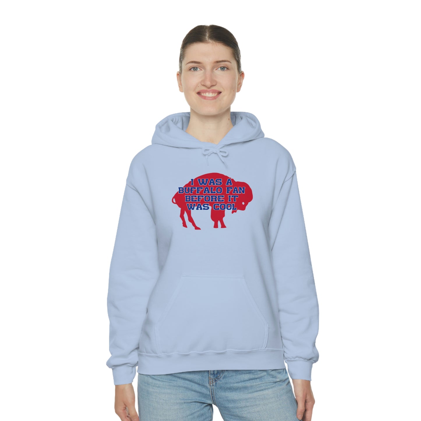 I Was a Buffalo Fan Before it was Cool Retro Red Logo Bills Mafia Football Hooded Sweatshirt