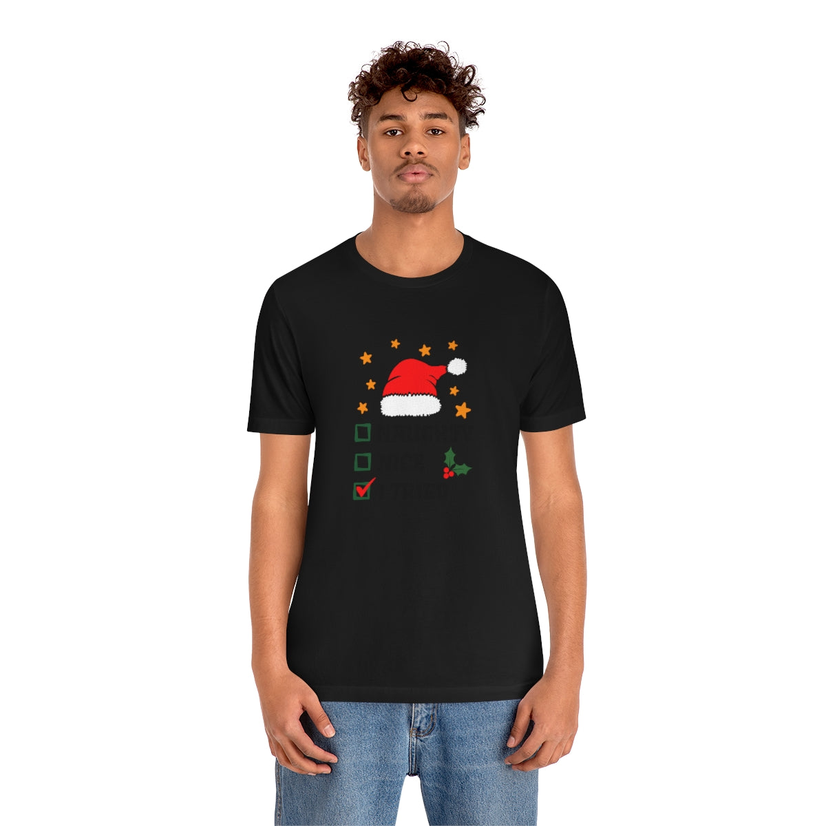 Naughty Nice I Tried Christmas Tshirt