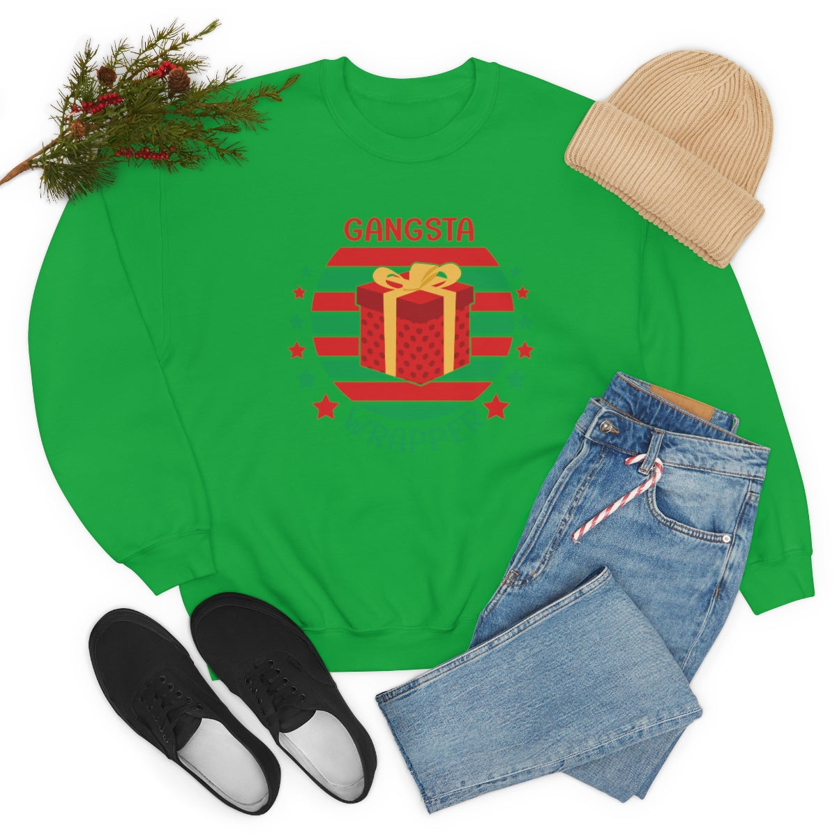 Gangsta Wrapper Cute Funny Christmas Sweatshirt