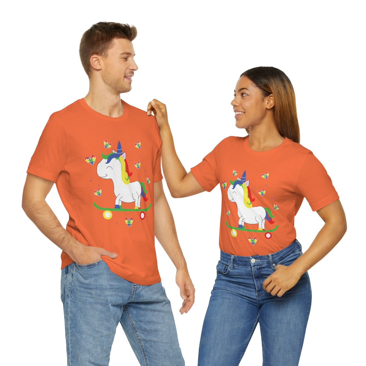 Cute Skateboarding Unicorn Autism Awareness Tshirt