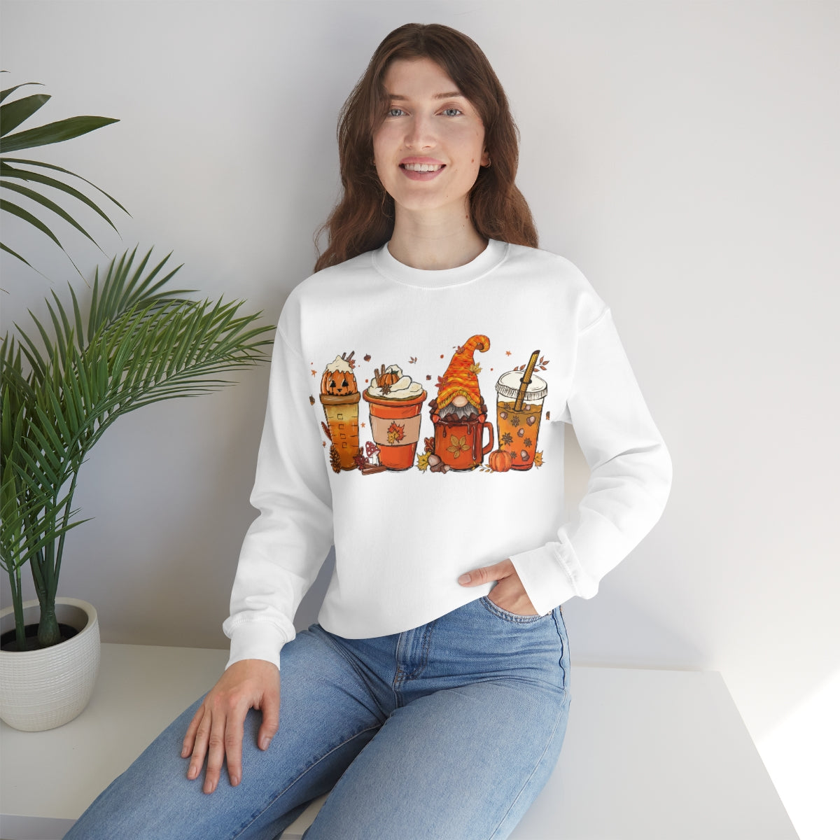 Pumpkin Spice, Coffee Sweatshirt, Fall Coffee Shirt on Unisex Heavy Blend™ Crewneck Sweatshirt