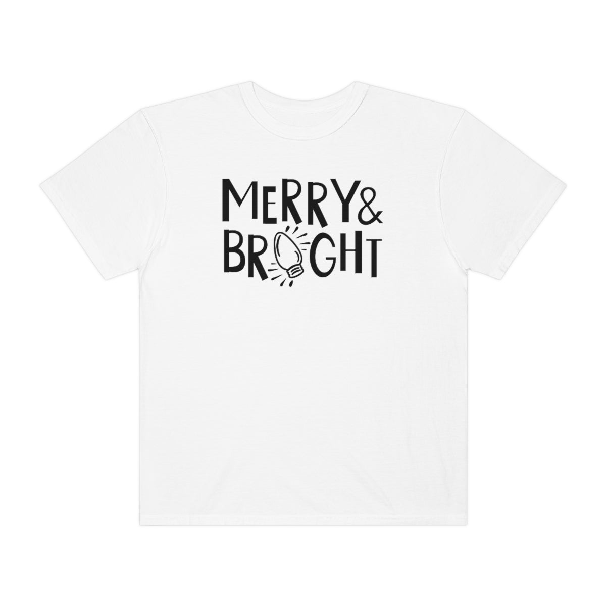 Merry & Bright Cute Lights Christmas Holiday Tshirt