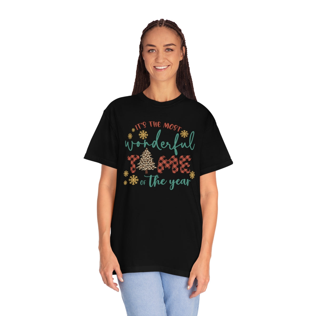 It's the Most Wonderful Time of the Year Christmas TeeShirt design on Unisex Garment-Dyed T-shirt