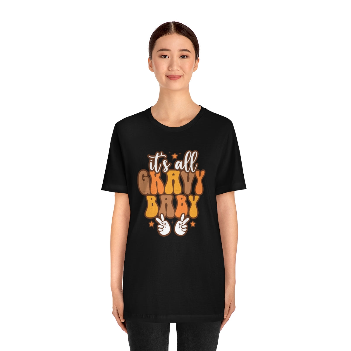 It's All Gravy Baby Thanksgiving Teeshirt on Unisex Jersey Short Sleeve Tee