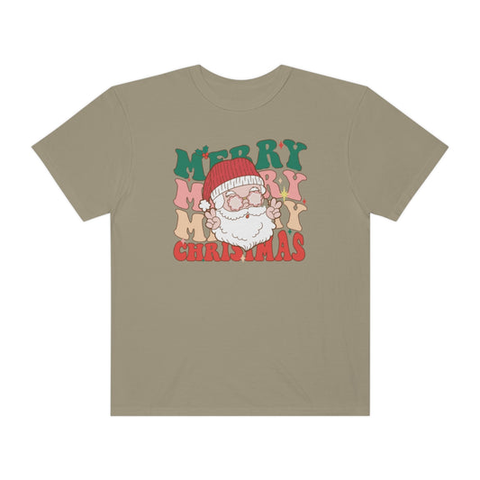 Groovy Retro Santa Claus Merry Christmas T-Shirt