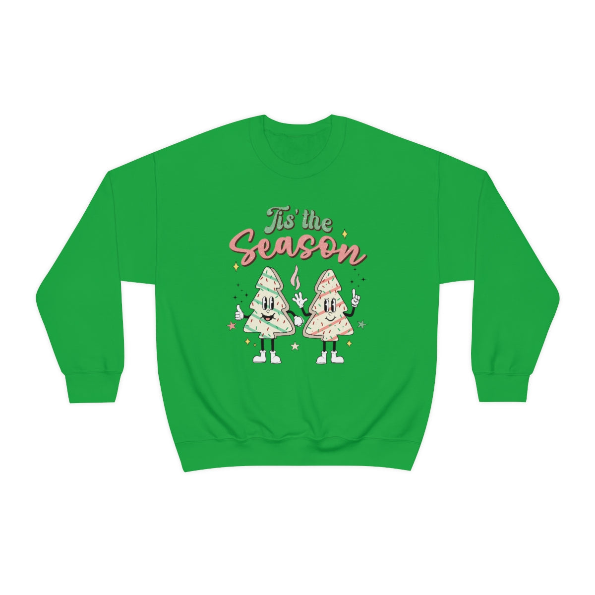 Tis the Season Cute Retro Vintage Tree & Treat Christmas Sweatshirt