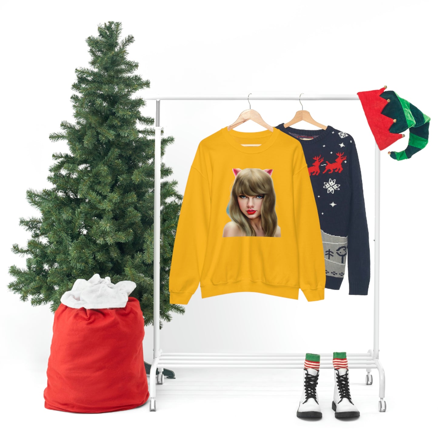 Taylor Swift Cat Ears T Swift Taylor Swift Merch Fan Swifty Gift Crewneck Sweatshirt