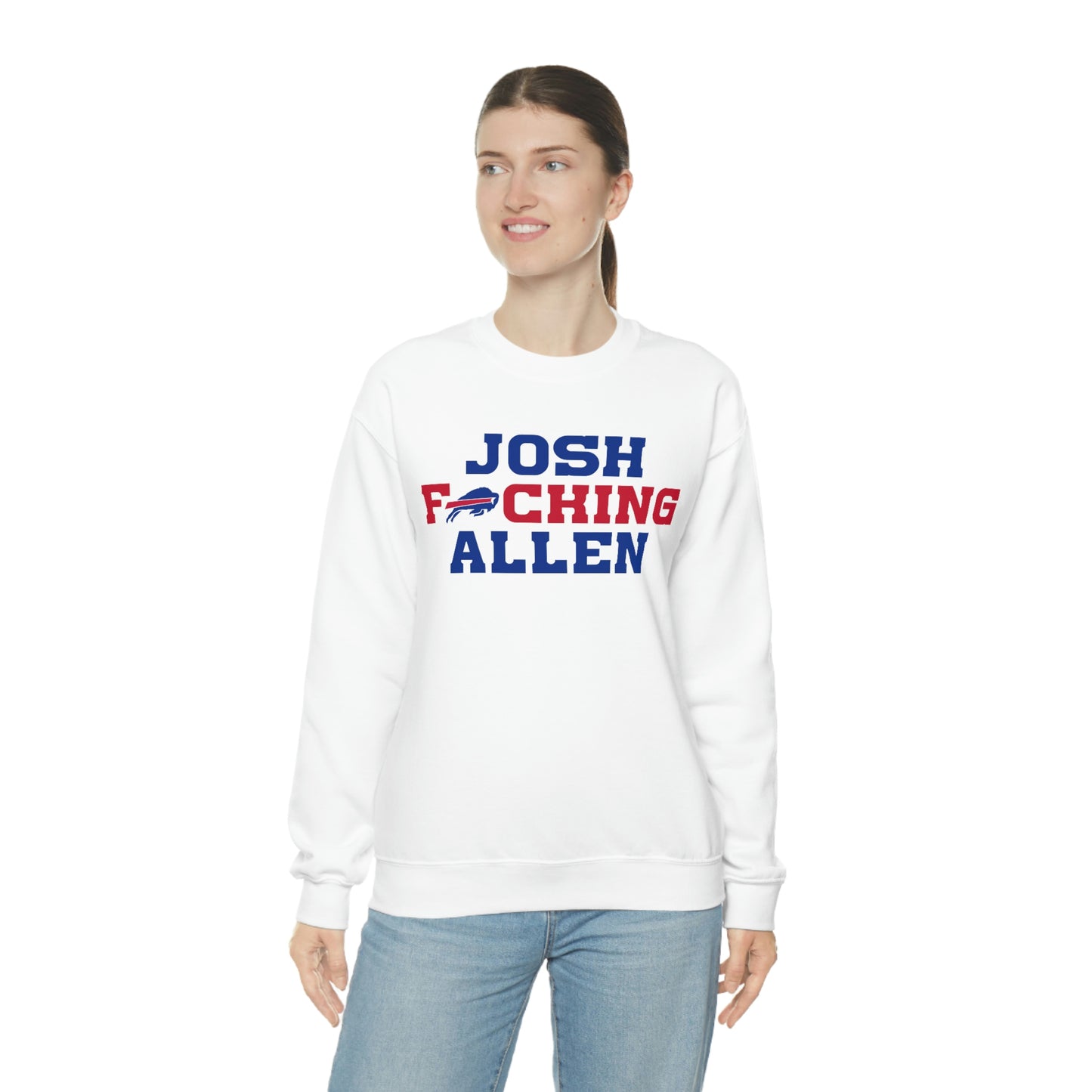 Josh Freaking Allen Bills Mafia #17 Buffalo Bills Football Crewneck Sweatshirt