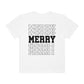 Merry Merry Merry Varsity Lettering Christmas Holiday Tshirt