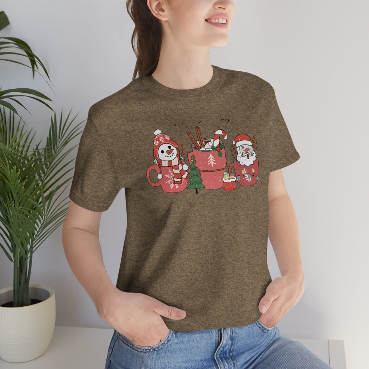 Merry Christmas Coffee Tshirt on Unisex Jersey Short Sleeve Tee