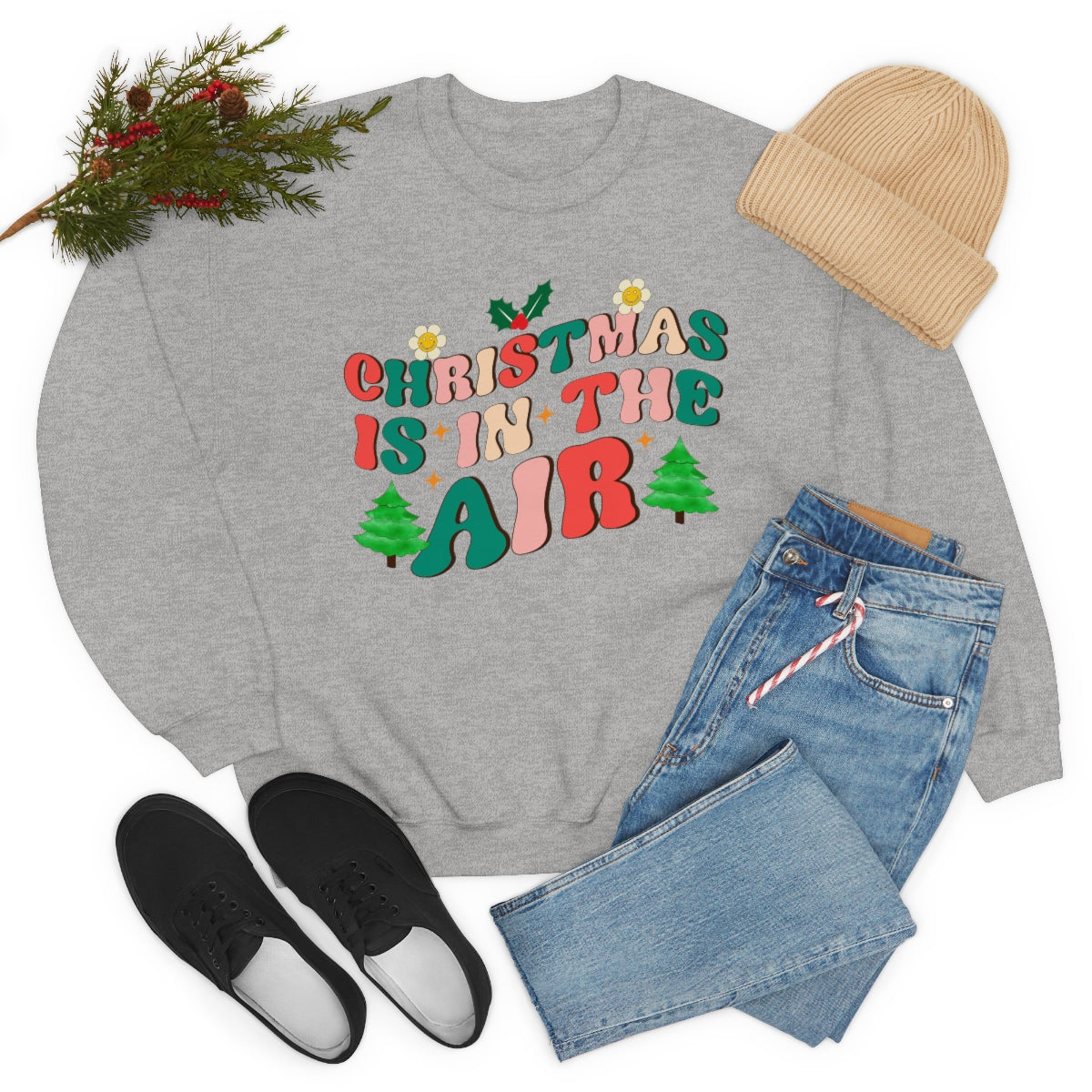 Retro Christmas is in the Air Holiday Sweatshirt