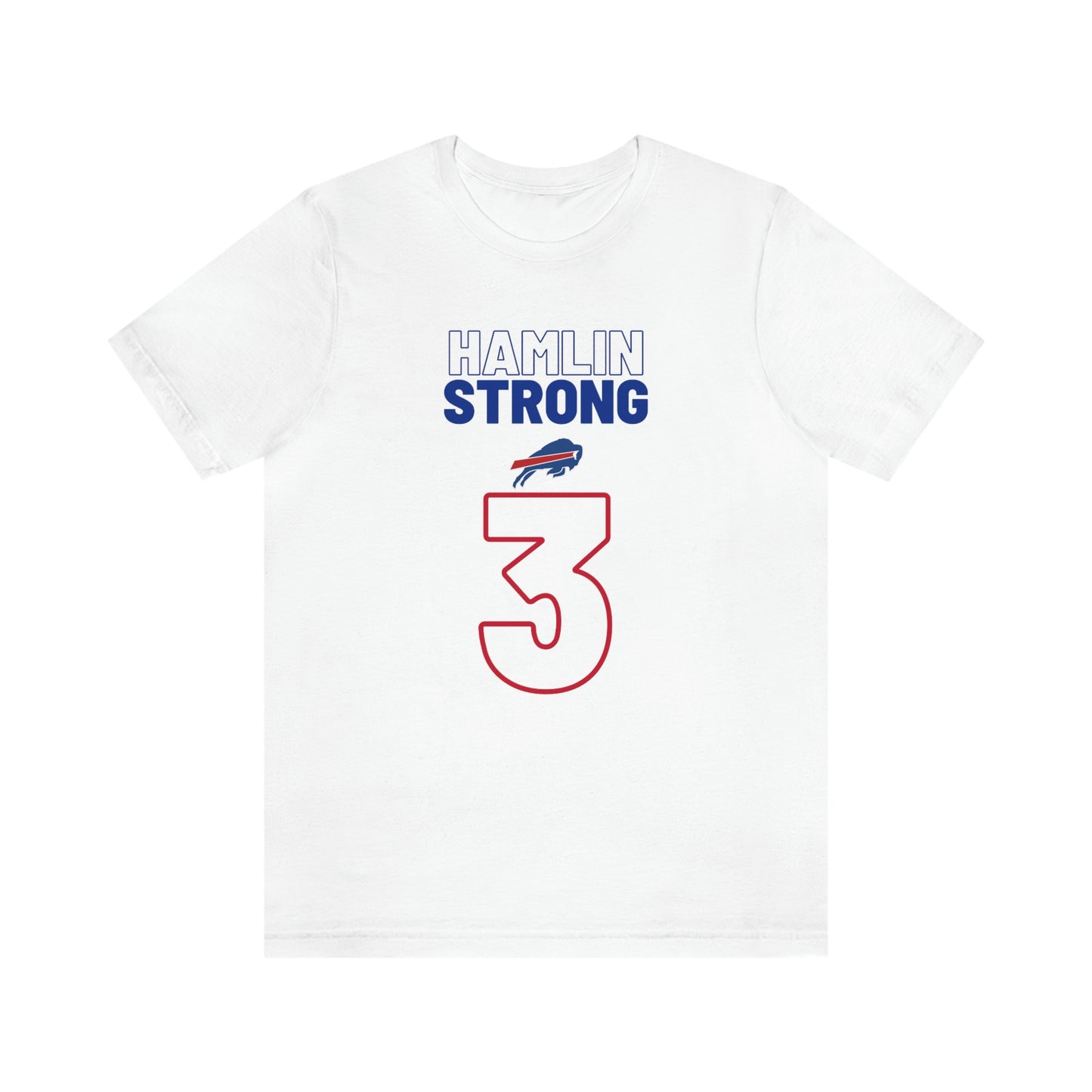 Hamlin Strong Damar Hamlin Buffalo Bills Logo #3 Unisex Jersey Short Sleeve Tee