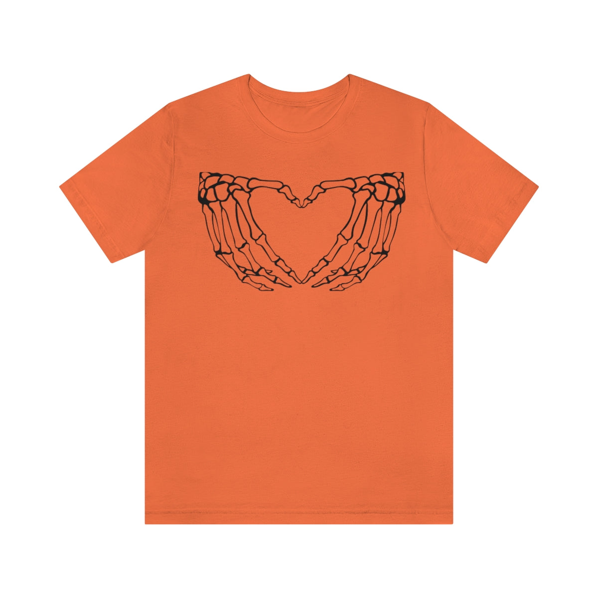 Skeleton Heart Hands TShirt, Funny Shirt, Halloween Lover Gift on Unisex Jersey Short Sleeve Tee