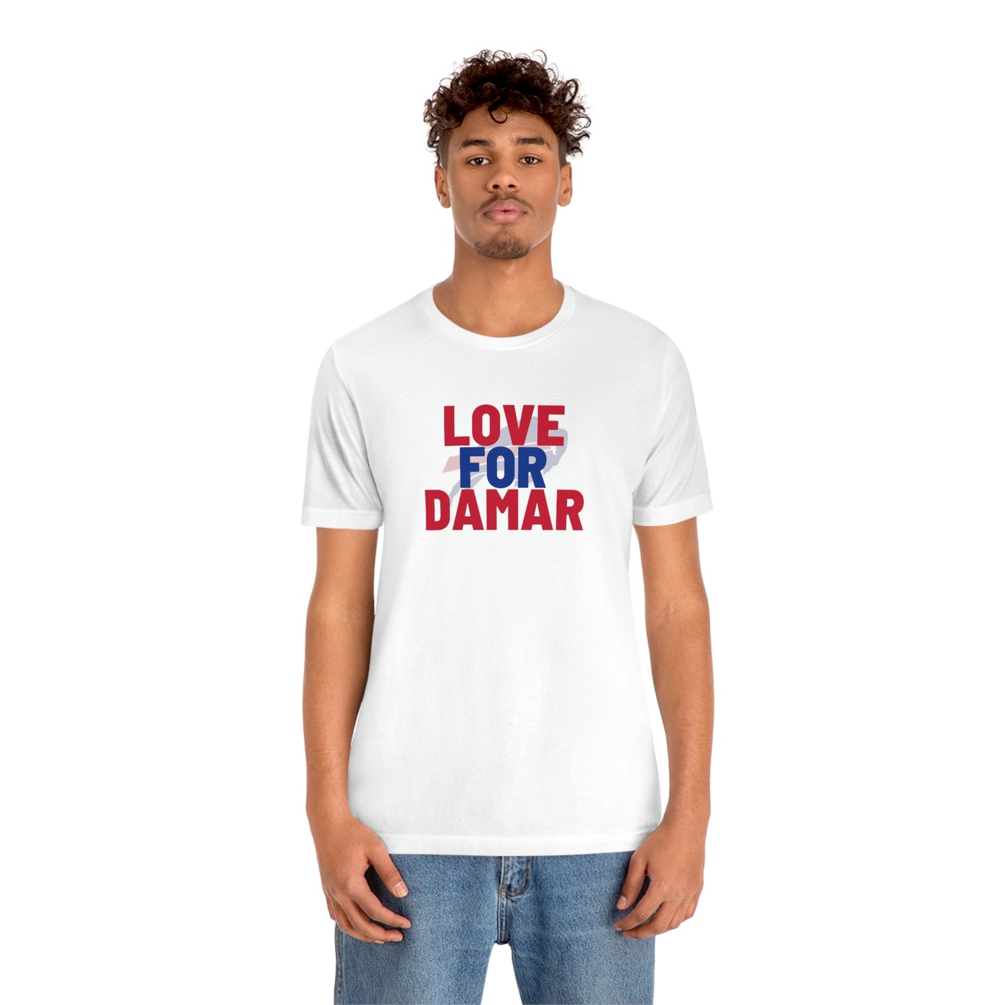 Love for Damar Buffalo Bills Logo #3 Damar Hamlin Supporter Unisex Jersey Short Sleeve Tee