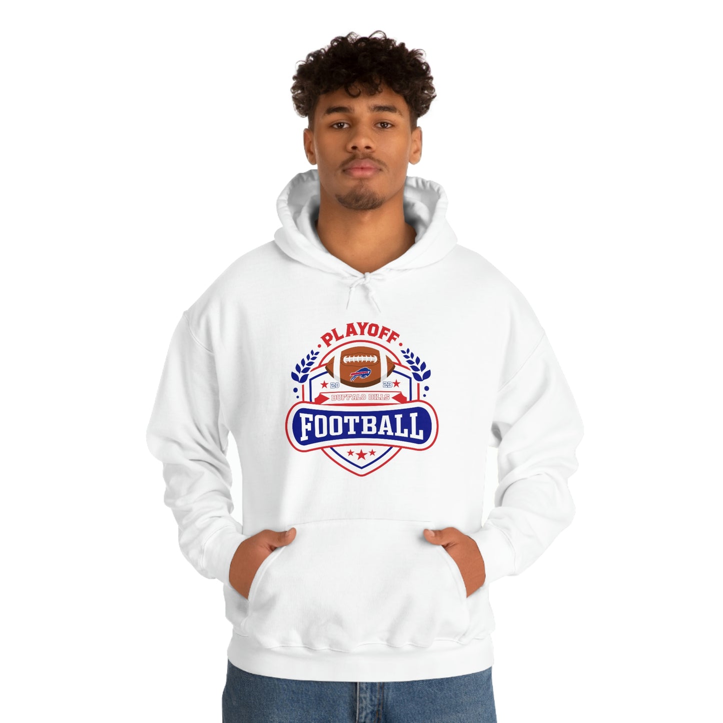 2023 Buffalo Bills Playoff Football Hooded Sweatshirt