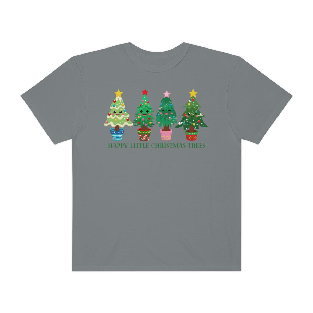 Happy Little Christmas Trees Holiday Xmas TShirt