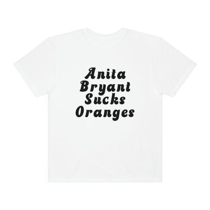 Anita Bryant Sucks Oranges Two Sided-Tshirt Gay Pride Gay Rights Tshirt Rainbow Flag