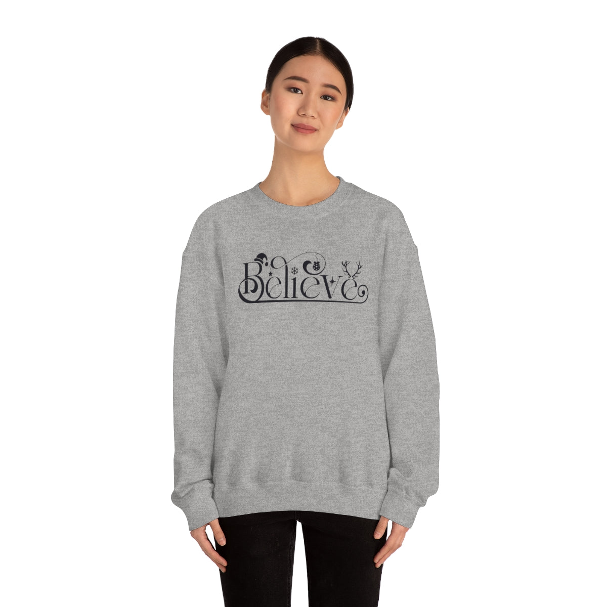 Believe Christmas Magic Holiday Xmas Sweatshirt